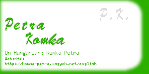 petra komka business card